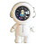 Копилка Часы Astronaut iLikeGift 118P-009 white